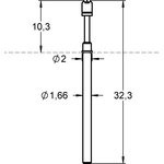 HCF77206B200G300 Контакт, пружинный, ток 20А, -45°C...+200°C, медь, позолота ...