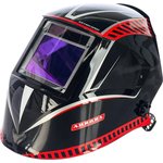 Маска сварщика Aurora 20266 филь.:хамел. кл.:1/1/1/1 см.экр.100x73мм черный/красный