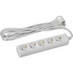 Удлинитель электрический ЭРА U-5es-3m-3x1,5 с заземлением с выключателем 5 ...