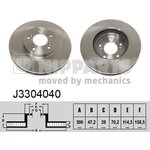 J3304040, Диск тормозной вентилируемый для автомобиля Honda (1 шт.)