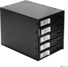 Фото 1/10 Exegate EX264646RUS Корзина для HDD Exegate HS535-01 (универсальная, на 5*3,5" SATA/SAS HDD, занимает 3*5,25" отсека)