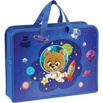 Папка с ручками а4 spaceman, пластик, на молнии, 75мм ПТ-14_4_45169