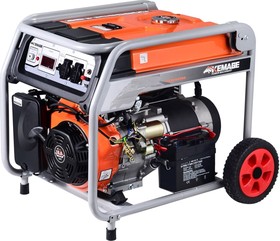 Генератор бензиновый 7,0 кВт 220В 27 л с электростартером и колесами KM9500H 1011099