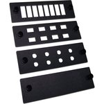 Adapter panel for 8 duplex SC adapters, for LAN-FOBM crosses, black LAN-APM-8DP