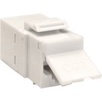 RJ-45 port repeater, unshielded, cat.6, Keystone format, white LAN-KCP45U6-WH