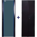 Комплект дверей 32U 600мм черный передняя-стекло задняя-распашная металл ...