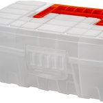 Бокс для хранения BLOCKER Techniker, с отсеками, прозрачный, 9", 236х131х84