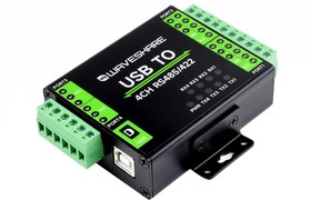 Фото 1/5 USB TO 4CH RS485/422, Преобразователь USB в 4-CH RS485/422 (2-CH RS485 + 2-CH RS485/422), чип FT4232HL
