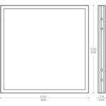21078, DVO-36w LED Panel 595x595x19 4000K 2900Lm Matte IP40 LED