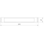 28728, LED Lamp DPO-18W 4500K 1700Lm IP20 metal (analog LPO-2x18)