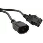 Кабель питания Filum FL-PC-C13/C14-C1-0.5-BK ПВС-АП 3x1.0 С13 - C14, 220/250В ...