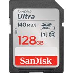 SDSDUNB-128G-GN6IN, Флеш карта SD 128GB SanDisk SDXC Class 10 UHS-I U1 Ultra 140MB/s