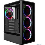 Ginzzu CL325 ATX FAN 4*RR4 FRGB передняя панель Стекло
