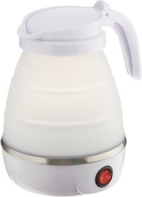 Фото 1/8 Чайник электрический LSK-1812, пластик, 0.6 л, 600 Вт, дорожный, белый 5365196