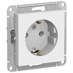 ATN000143, Механизм розетки 1-м СП ATLAS DESIGN с заземл. 16А бел.