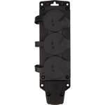 111-223, Розетка (колодка) влагозащищенная с крышкой 3 гнезда COMPACT, с/з, 16А ...