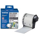 Brother DK22205 Лента бумажная клеящая белая 62мм (DK22205)