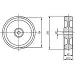 Axle wheel Art. MKR200X40BLACK