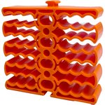 Кабельная гребенка Filum FL-CM-20-OR для упорядоченного размещения пучка кабелей, 8,7х8,7 см, 24 отв., диам. отв. 9 мм, оранжевый (кабельный