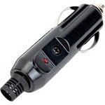 PL2362, Разъем авто прикуривателя штекер с предохранителем 15A и индикатором ...