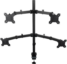 Кронштейн для монитора Filum FL-DMT004FB черный, четыре монитора, VESA: 75/100, 10-30 дюйма, до 10 кг – купить оптом и в розницу