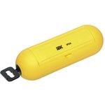 The IP44 cable connection protection box is yellow. IEK WBX10-44-K05
