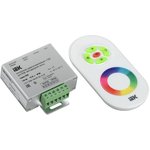 LSC1-RGB-144-RF-20-12-W, Контроллер с ПДУ радио RGB 3 канала 12В 4А 144Вт белый IEK