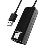 5bites Кабель-адаптер UA2-45-02BK USB2.0 сетевая карта -  RJ45 10/100 Мбит/с, 10см