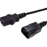 Кабель питания Filum FL-PC6-C13-C14-5M С13- C14, 3х0.5мм², 220В, 6A, чёрный, 5м