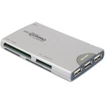 Концентратор AeroCool 4000953895025 3 port HUB (c БП)+Card reader CF I-II/SM/MMC/MD/MS/MS pro/SD "Skymaster" 95025