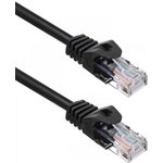 Патч-корд |ACD-LPU5C-30B| Cat5e UTP 24AWG 4Pair, 7/0.18мм CU Черный, 3.0м, (741791)