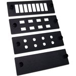 Adapter panel for 8 duplex SC adapters, for LAN-FOBM crosses, black LAN-APM-8DP