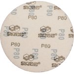 Абразивный круг на липучке 125 мм Р80, 10шт. 35734