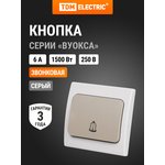 SQ1803-0106, Concealed doorbell (button), grey IP54 6A Vuoksa series