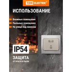 SQ1803-0107, Doorbell (button) with concealed light, grey IP54 6A Vuoksa series