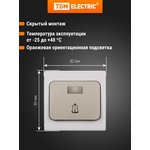 SQ1803-0107, Doorbell (button) with concealed light, grey IP54 6A Vuoksa series