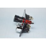 Панель, 110x70, 12В, переключатель кнопочный/Переключатель ключ, ILкрасный, линза 1