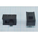 Переключатель движковый, 23.5x14h15.2, контакты 6C, 8А, 220В, 2P2T, пластик, SSD-2213