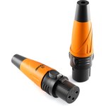 Разъем XLR гнездо, под пайку, для фиксированной инсталляции, пластик ...