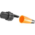 Разъем XLR гнездо, под пайку, для фиксированной инсталляции, пластик ...