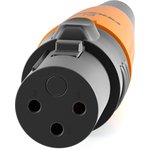Разъем XLR гнездо, под пайку, для фиксированной инсталляции, пластик ...