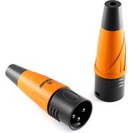 Разъем XLR штекер, под пайку, для фиксированной инсталляции, пластик ...