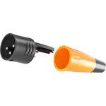 Разъем XLR штекер, под пайку, для фиксированной инсталляции, пластик ...