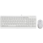1454168, A4Tech Fstyler F1512 Keyboard+Mouse Kit:white mouse:white USB