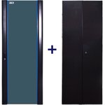 Комплект дверей 32U 600мм черный передняя-стекло задняя-распашная металл ...