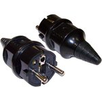 Вилка CEE 7/7 Schuko, 16A, 250V, прямая ...
