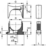 Держатель для труб (клипса) раздв. d20-32мм DKC 51232