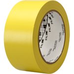 7000144706, 764 Yellow PVC 1296in Vinyl Tape, 0.125mm Thickness
