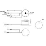 Антенна, DAMGA4E10G11X_K5M_K5M, GPS/GSM, RG174 5000mm, FAKRA C and FAKRA D, Adhesive