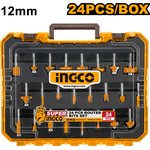 Набор фрез 12 мм 24 шт (10) INGCO AKRT24122 INDUSTRIAL